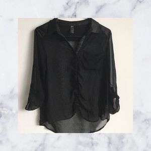 Sheer Black Blouse